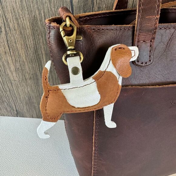 Portland Leather Handbags - SHORTBREAD Leather Purse Charm FAST SHIP Portland Leather Dog Lover Kira